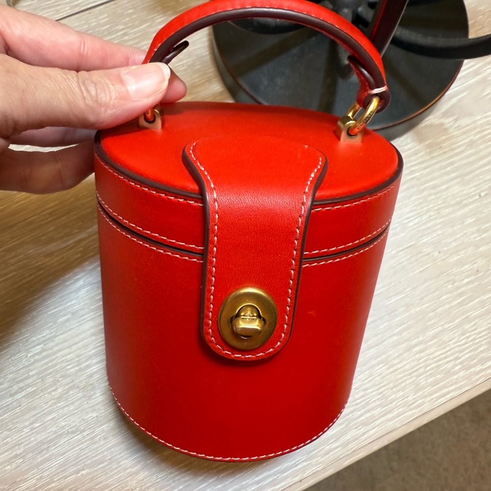 Coach Limited Edition Red Leather Music Jewelry Bag - Picture 1 of 7